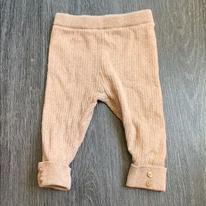 Zara mini light brown ribbed leggings